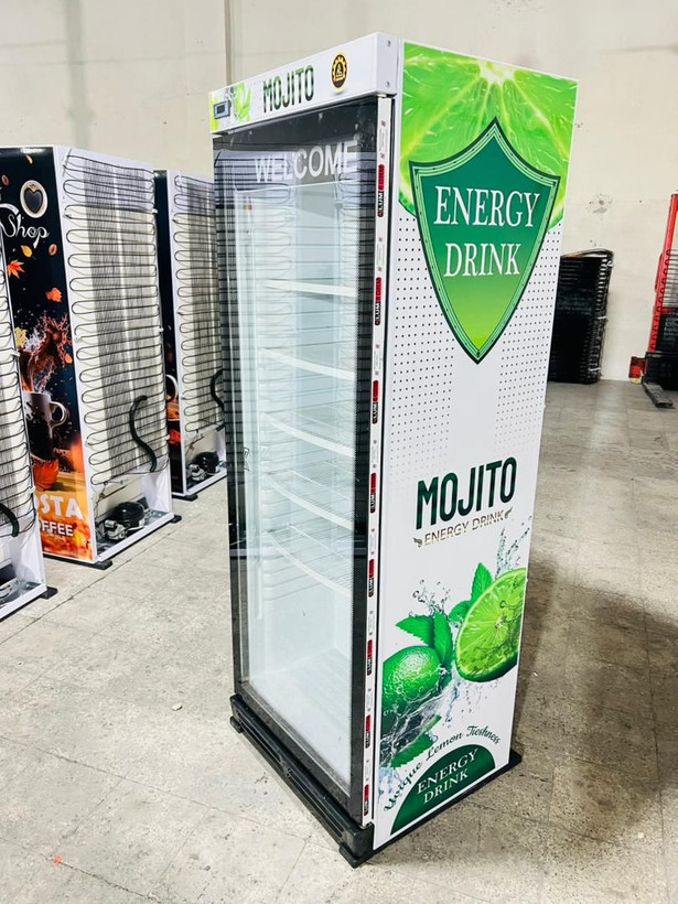 یخچال ویترینی ایستاده عرض 70 سانت طرح موجیتو mogito تاج و ارتفاع کوتاه