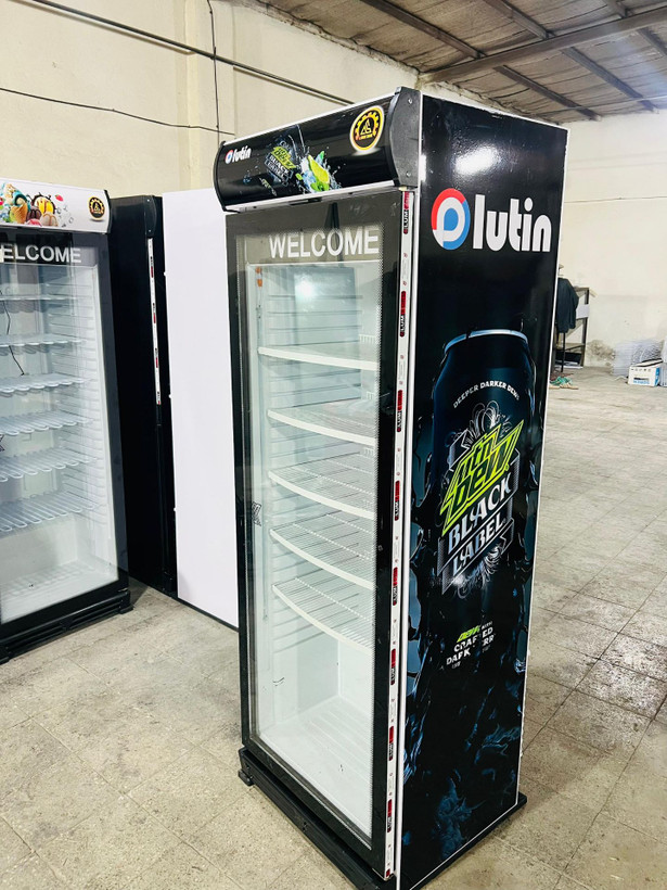 یخچال ویترینی ایستاده عرض 70 سانت تک درب طرح انرژی زا قوطی MTNDEW